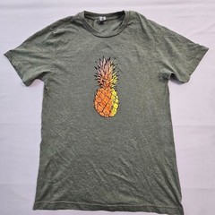 Pineapple Gildan Softstyle Green Short Sleeve Cotton Blend T-Shirt Men’s S
