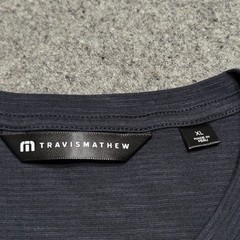 Travis Mathew Shirt Mens Extra Large Heather Black All Adrift Henley Soft Casual