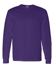 Gildan 5400 Adult Heavy Cotton Long Sleeve T-shirt Purple Size XL