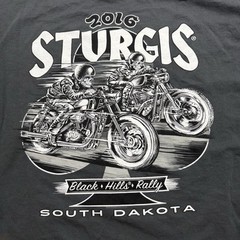 Sturgis Black Hills Rally 2016 Men 3XL Gray Long Sleeve Double Sided