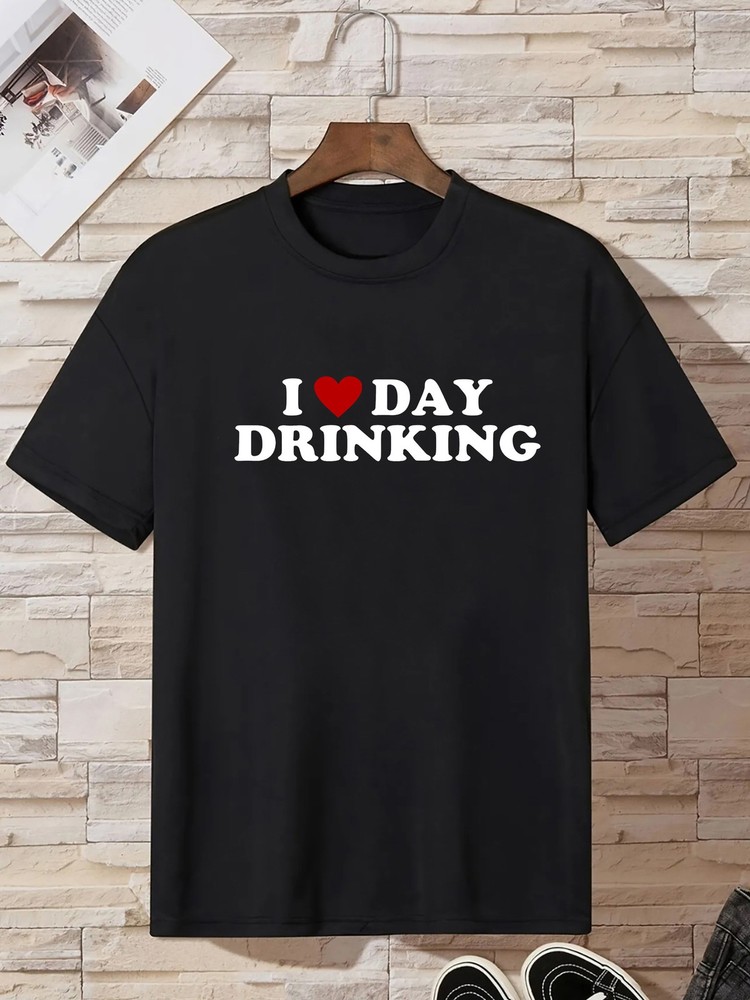 Men’s Casual Short-Sleeve T-Shirt Letter Design – Breathable , Machine Washable√