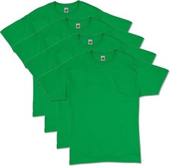 Hanes Men Crew neck T-Shirt 4-Pack ComfortSoft 100% Cotton Heavyweight Tee Plain