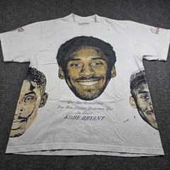 TAPPEDIN Kobe Bryant Shirt Mens Large White Quote Graphic Basketball Tee