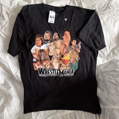 WWE Wrestle Mania Super Stars Legends Retro Graphic Shirt Hulk Hogan Andre Giant