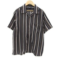 CIAOPANIC Men’s Casual Shirt L Black Polyester No Stretch Excellent Condition
