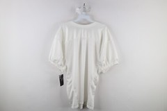 Deadstock Vintage Nike Mens Medium Blank Mesh Football Jersey White Polyester