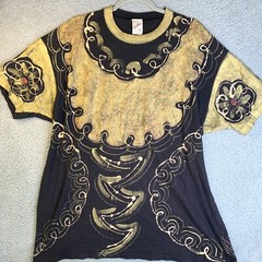 VTG Hand Painted by Heather XL Single Stitch All Over Print T-Shirt USA RETRO