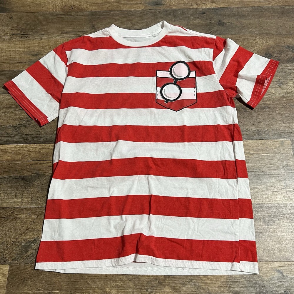 Where is Waldo Stripe T-shirt Adult Unisex Size S Small