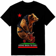 Going Back to Cali Bear Mens Heavyweight T-Shirt Print On Shaka Wear Tee