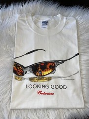 LOOKING GOOD BUDWEISER White T-Shirt For Men – Size X-Large