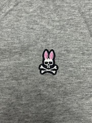 Psycho Bunny T-Shirt Mens 5 Gray Short Sleeve V-Neck Pima Cotton Regular Fit