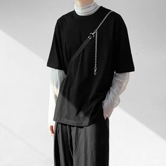 Mens Mesh Sheer Turtleneck Casual Long Sleeve Shirt For Streetwear Use