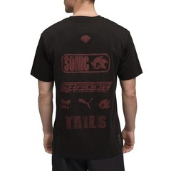 PUMA X Sonic The Hedgehog Relaxed Graphic Crew Neck Short Sleeve T-Shirt Mens S