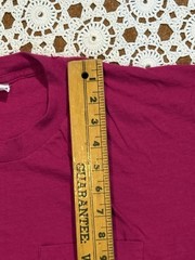 VTG 80s 90s USA Single Stitch XLarge BVD Blank Pink Pocket T-Shirt