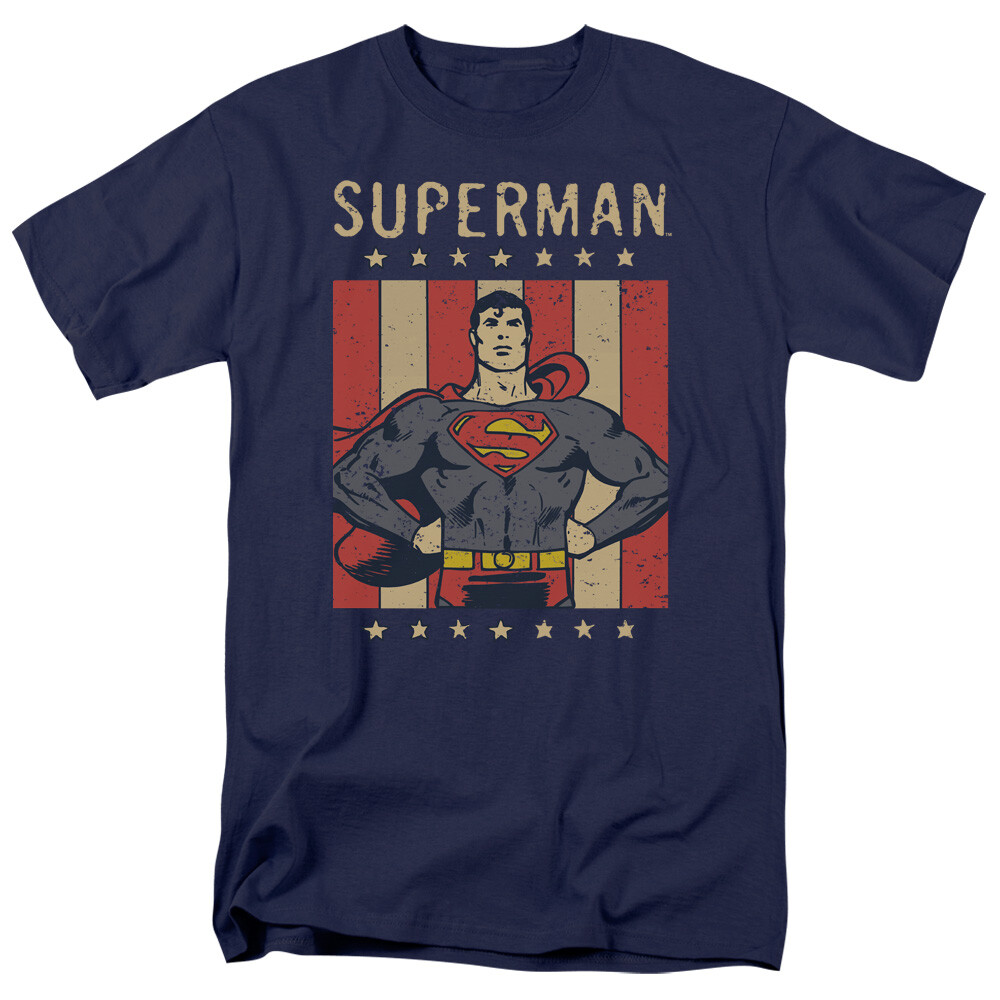 Superman “Retro Liberty” T-Shirt – Regular or Tank – to 5X