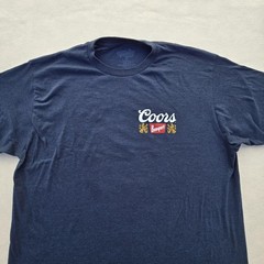 Tee Luv Coors Banquet Shirt Mens XL Blue Colorado Rocky Mountain Graphic Tee