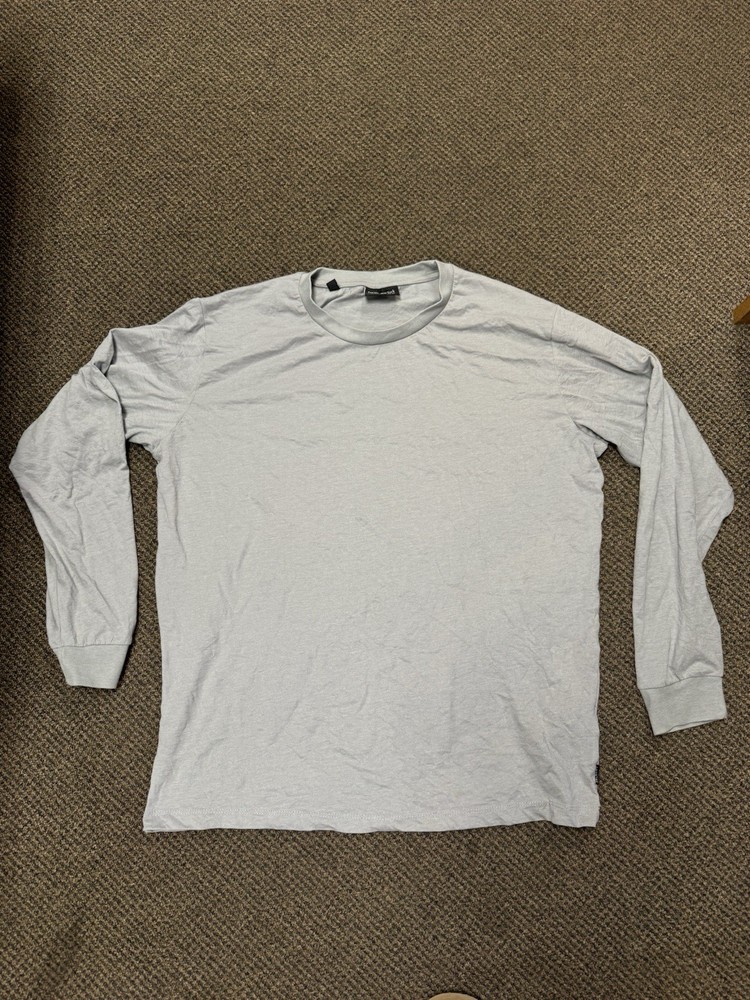 Jachs New York Knit Top Size Large Gray Long Sleeved Shirt Mens