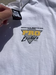 Vintage No Fear x Pro Exotics Tee — Signed by Chad Zuber #91 Steelers — XXL