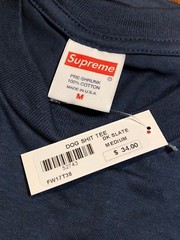 SUPREME FW17 DOG SH*T TEE DARK SLATE SIZE MEDIUM M T-SHIRT NEW IN HAND!