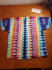Vintage 2000s Fruit Of The Loom Blank Tie Dye T Shirt XL Rainbow Hippie y2k 90s