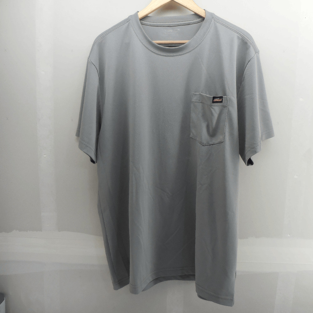 Dickies Performance Mens XL Moisture Wicking Short Sleeve Pocket Gray T-Shirt
