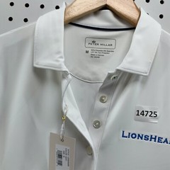 NEW Peter Millar Polo Shirt Womens M White UPF 50+ Sun Protection LIONSHEAD $75