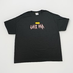 Vintage Jack FM Hanes Heavyweight 50/50 Blank Single Stitch Black T-Shirt 2XL