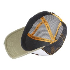 Von Dutch Trucker Hat with Mesh, White/Black One Size
