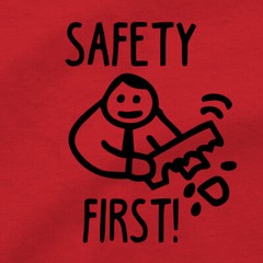 Safety First T Shirt Cut Off Arm Stupid Funny Dark Humor Meme Joke Gag Gift Tee