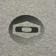 Oakley Mens L Gray Long Sleeve Thermal Waffle Knit Graphic Pocket Logo Shirt