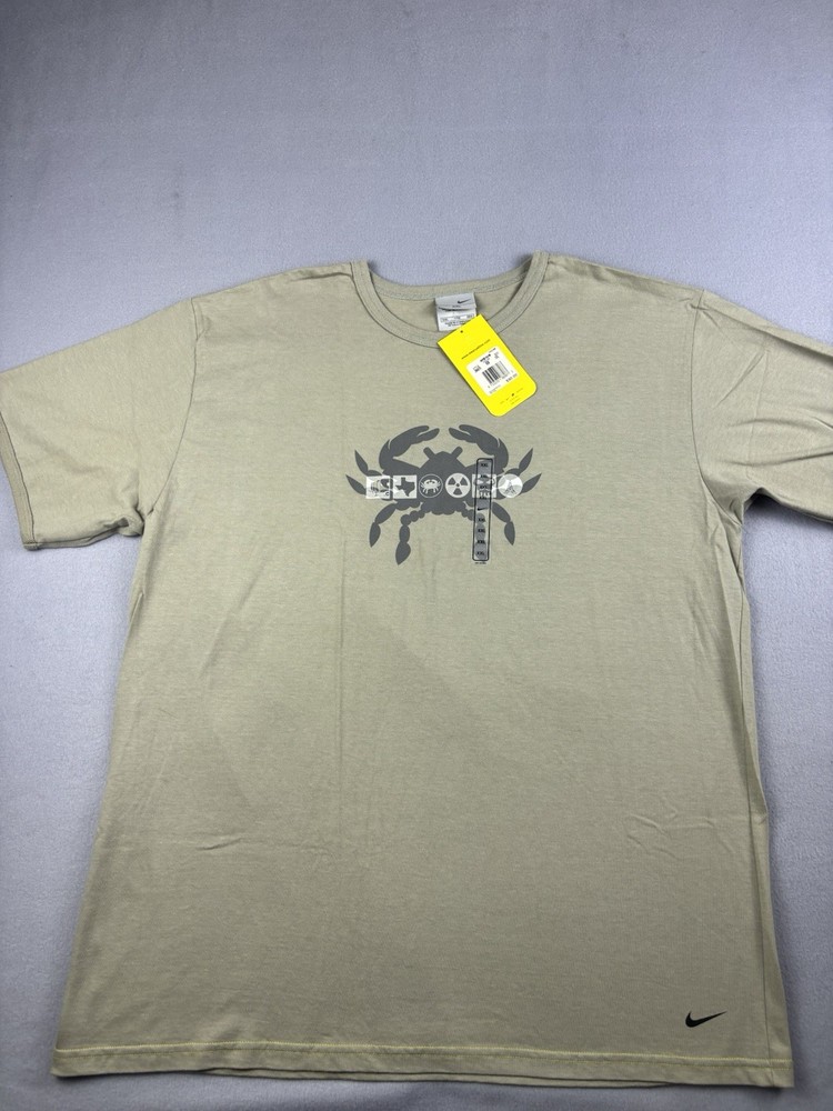 Vintage Nike Lance Armstrong Shirt Size 2XL Brown Cycling Bike Texas Crab Y2k