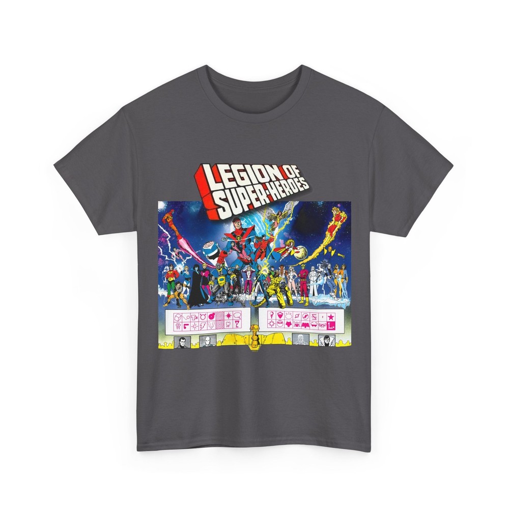 Legion of Super-Heroes T-Shirt DC Comics George Perez Art Vintage-Style Tee