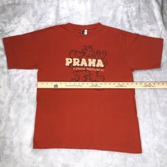 Czech Republic PRAHA Prague Lion Coat of Arms (XL) Rust Orange T-Shirt