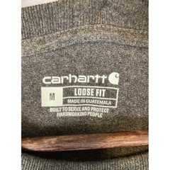 Workwear Carhartt Mens Medium Gray Long Sleeve Graphic Logo T-Shirt TK0231-M