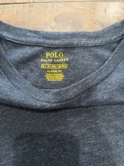 Polo Ralph Lauren Classic Fit Blue Solid Logo Crew Neck Long Sleeve T-Shirt XL