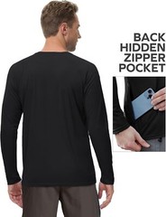 Men’s UPF 50+ Quick-Dry Rash Guard Long Sleeve Swim Fishing Shirt