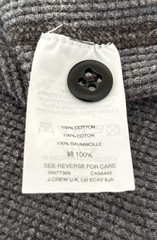 Wallace & Barnes Henley Shirt Mens Large Gray Thermal Waffle Knit Long Sleeve
