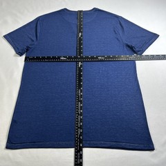 Buffalo David Bitton Henley T Shirt Mens Large Navy Blue Short Sleeve Snap Tee