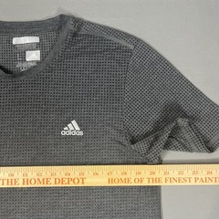 Adidas Climacool Mens Short Sleeve Aeroknit Textured Tee Shirt Gray Large