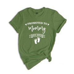Baby Announcement, Promoted to Mommy and Daddy Est 2026, New Mother Shirt, New F