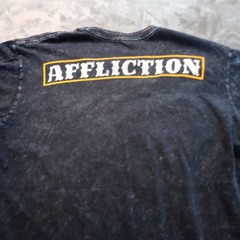 Affliction Shirt Mens XL Black Graphic Skull Streetwear Vintage Style Distressed