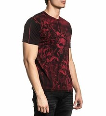 Xtreme Couture Affliction Men’s T-Shirt HEADHUNTER Red Tattoo Biker S-5XL
