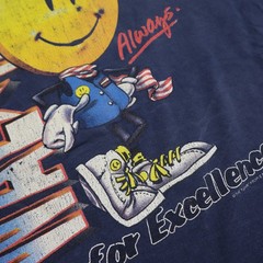 Walmart Vintage 90s Striving For Excellence Smiley T Shirt Mens 2XL Employee Tee