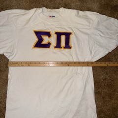 VTG Sigma Pi Fraternity Eagle USA Embroidered Shirt Sz M