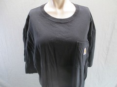 Carhartt Size XL Mens Black 100% Cotton Utility Work Casual Pocket TShirt 594
