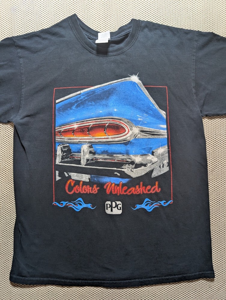 PPG Colors Unleashed Premium Auto Paint Classic Custom Car Auto Body T-shirt Med