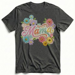 Pastel Mama Flower Retro Vintage Mothers Day T-Shirt Colorful Spring Tee