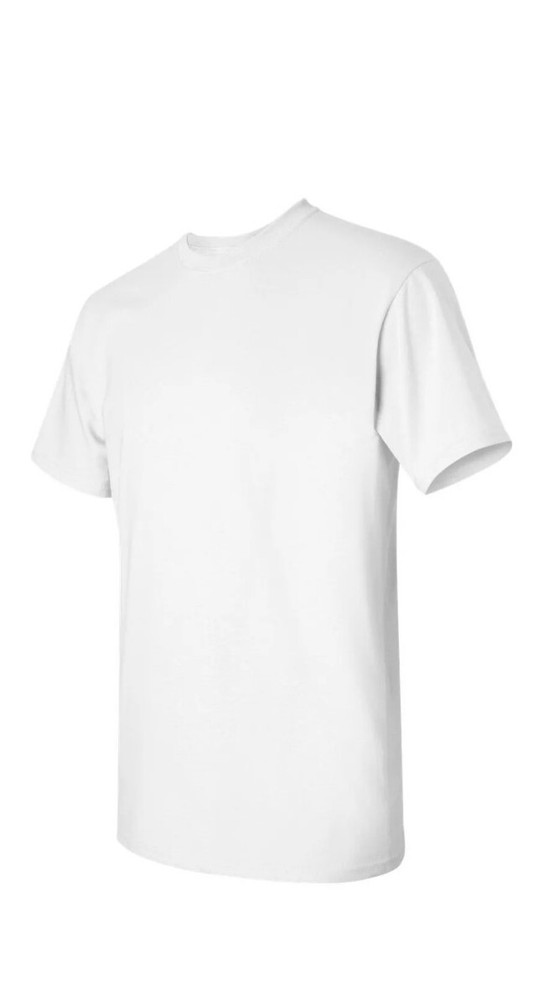 3 Packs Hanes Beefy-T Cotton Plain Short Sleeves Adult Size Small White