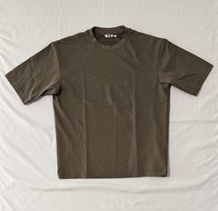 UNIQLO AIRism Cotton Oversized T-Shirt | Half-Sleeve Brown Size L