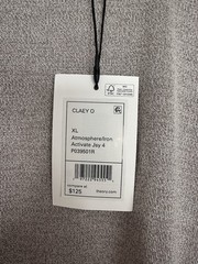 Theory Mens Textured Knit T-Shirt Sz XL Modal = Organic Gray Beige Texture